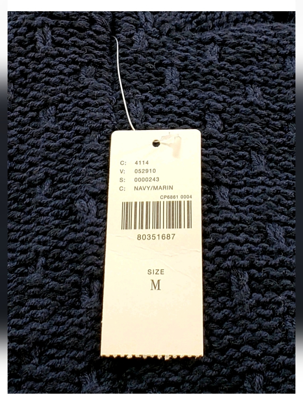 Anthropologie Maeve Seahorse Cardigan Sweater, Size M, Blue, White *NEW & RARE!* - Picture 5 of 15